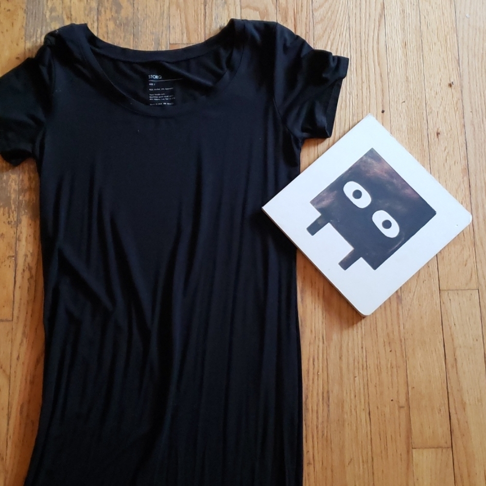 Storq Black T-Shirt Maternity Dress
